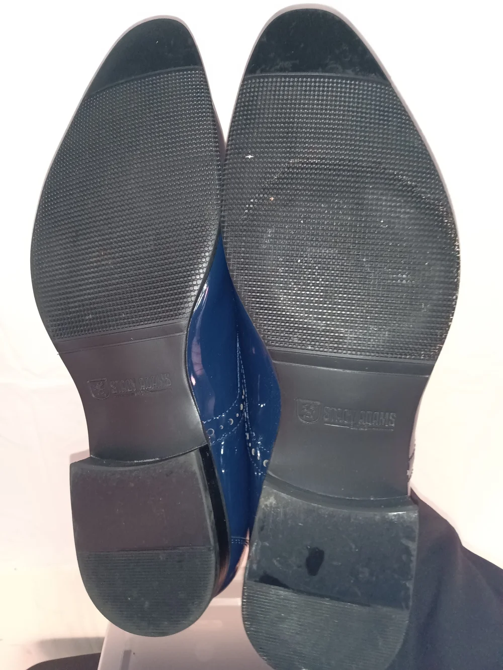 Men's Navy Patent Slip-On Dress Shoes